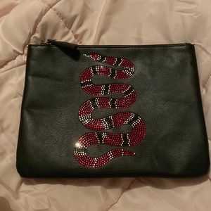 Snake Design Double Zipper Pouch